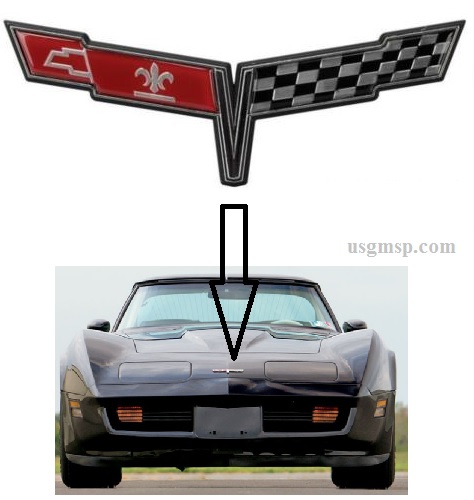 Emblem: 80 Corvette - Front