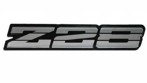 1985-87 Camaro "Z28" Rocker panel emblem - Silver