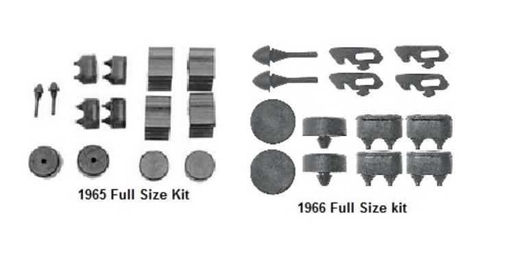 65-66 Bump Stop Kit: Impala/Paris 4 door PL COUPE/ Conv ***