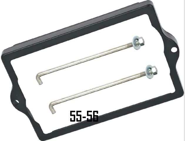 Battery Tray Clamp Kit: 55-56 Chev