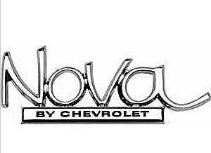 Emblem: Nova  "Nova By Chevrolet" 68-9 Nova REAR