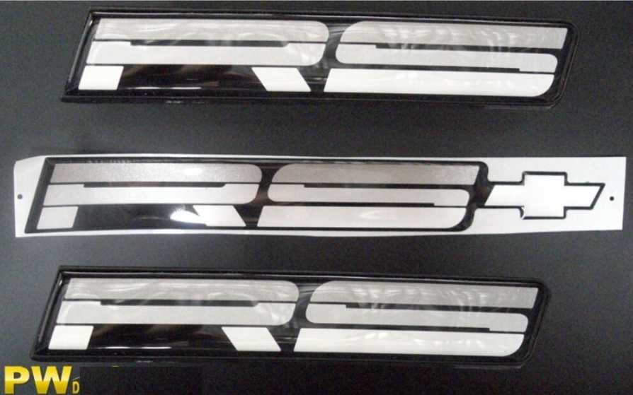 Emblem Kit: Camaro RS 3rd Gen Silver (3 part)