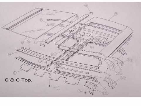 T-Top 82-92F:  "C & C"  Exploded View.