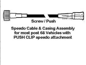 Speedo Cable: 69-77 (w/o Cruise) - FULL