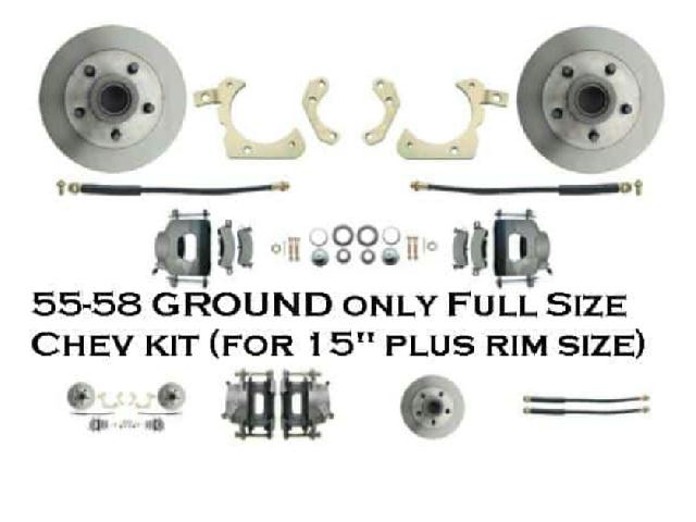 A Disc Brake FRONT Kit: 55-57 Chevy STD Ground Kit