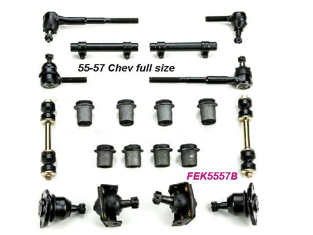 Front Suspension Kit: 55-57 Chev Full size - Rubber