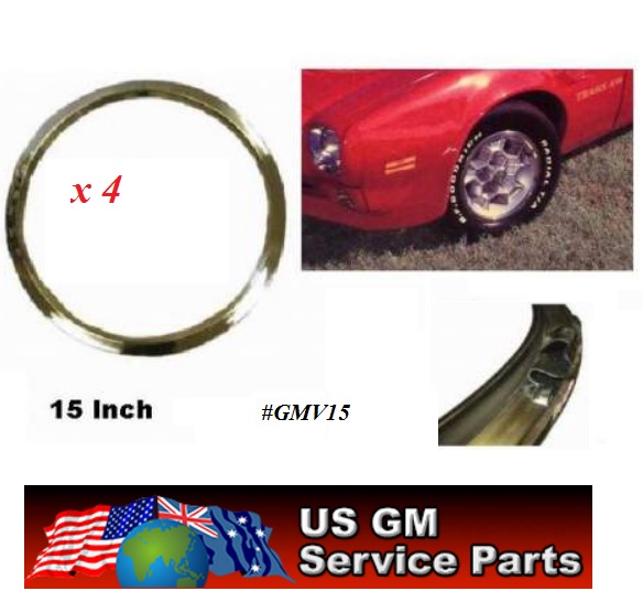 Trim Ring Set: Honeycomb Pontiac 15" (4) Repro