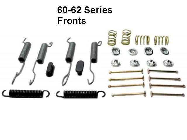 Brake Drum Spring Kit: 60-62 Full Size FRONT 2.75" wide