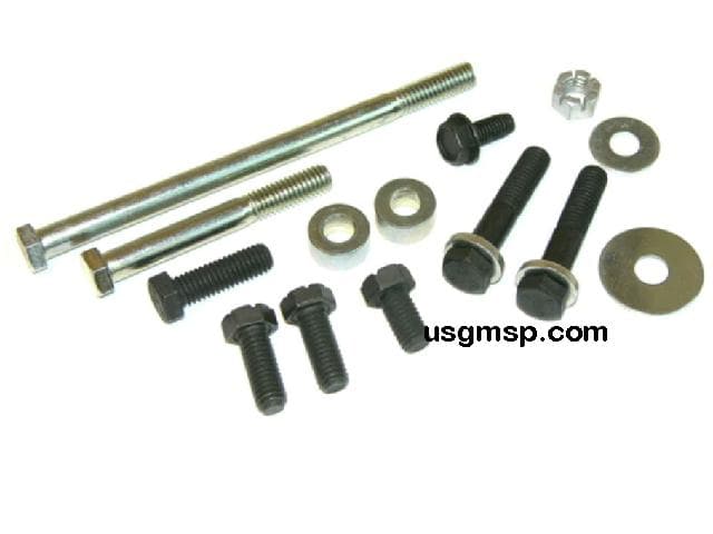 Power steering pump Bolt Kit: Pontiac 66-70 GTO LeMans & Full Size body