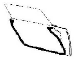 61-64 Full Size P/Less Sedan: Door Seals (pr) REAR