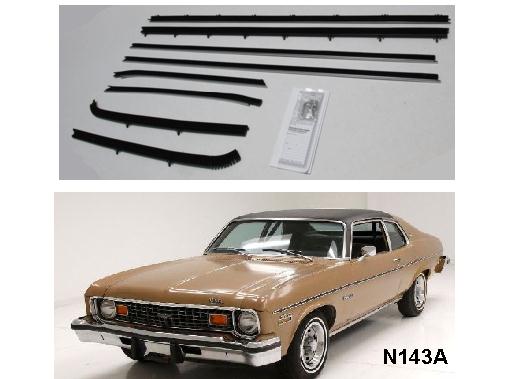 Window Felt Kit: Nova 73-74  2 door hardtop Authentic (8)