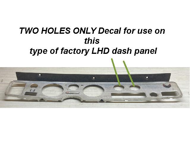 1970-81 Firebird Dash Panel LHD Face Decal - 2 Hole type