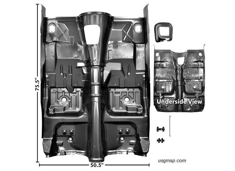 Floor Pan assembly: 75-81 Camaro/Firebird MANUAL ($POA)