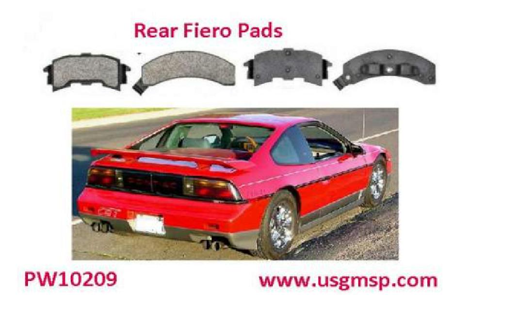 Disc Pads: Fiero Rear - 1984-87