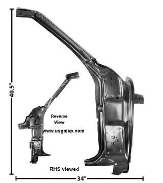 Door Frame Inner Pilllar: 67 Camaro/Firebird Coupe (ea)