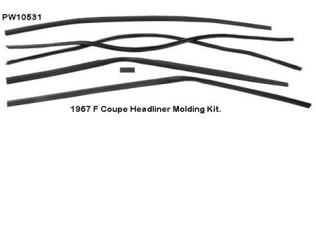 Headliner Windlace Molding Kit: 67F - Six Piece