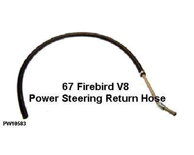 Power Steering Hose: 67 Firebird - Low Pressure Return