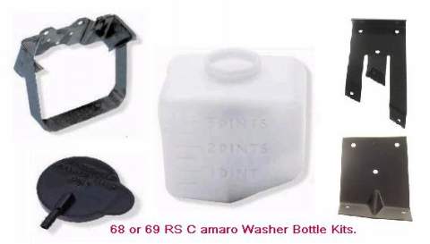 Washer Bottle Kit: 68 or 69 Camaro RS (only)