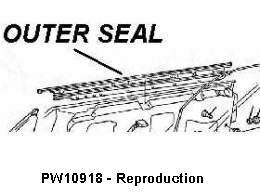 82-92 Camaro/Firebird TA - Door Glass OUTER Seal: (Pr) excellent Repro