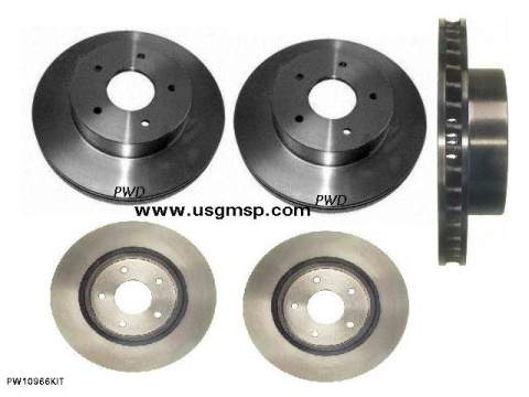 Disc Rotor kit: Corvette 68-82 Standard (4)