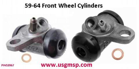 Wheel Cylinder: 60-64 FRONT Chev & Laur/Paris Full size - PAIR
