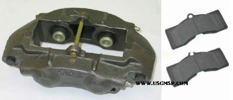 Caliper REAR: Corvette 65-82 Rear Each w/ Pads (GM)