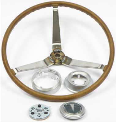 Steering wheel: 68 Pontiac Wood Deluxe Full Kit (re)