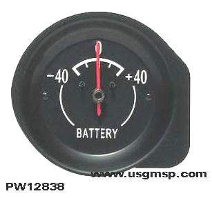 Gauge: Ammeter Corvette 72-74 w/ white letters