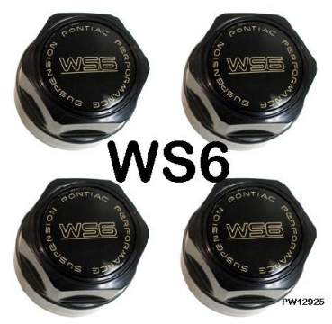 Wheel Cap Set: 80\'s Firebird TA SET  Black/ Gold WS6 (4)