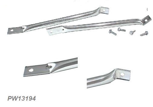 Radiator Support Bars: 67-69F (Chrome) Pair