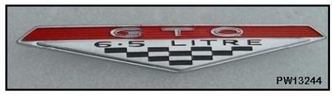 GTO Door Panel emblem: 65-68 (ea)