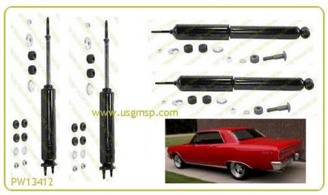 Shock Set: 62-67 Nova Front & Rear (4) HD Gas