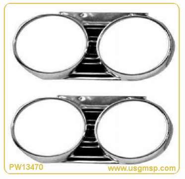 67 Chevelle / El Camino Grill Extensions for "SS" (Pair)