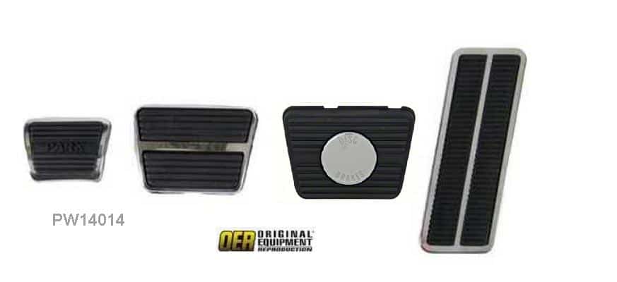 Pedal Pad & Trim Kit: 67-68F  Manual w/ Disc  Front