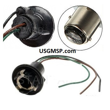 Socket Taillamp: GM Various for Twin Filament bulb (EA) - 3 wire