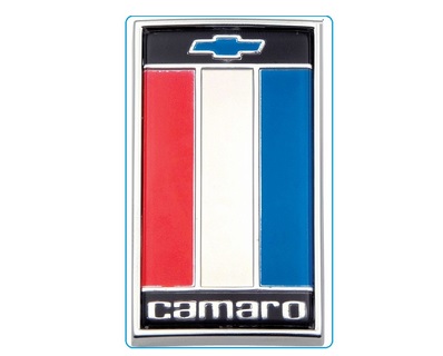 75-77 Camaro Header Panel Emblem Red/Wht/Blue