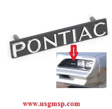 Emblem: "PONTIAC" Grille 76-78 Firebird TA