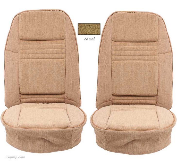 Seat Trim FRONT:  78 Firebird TA Camel tan FRONT set