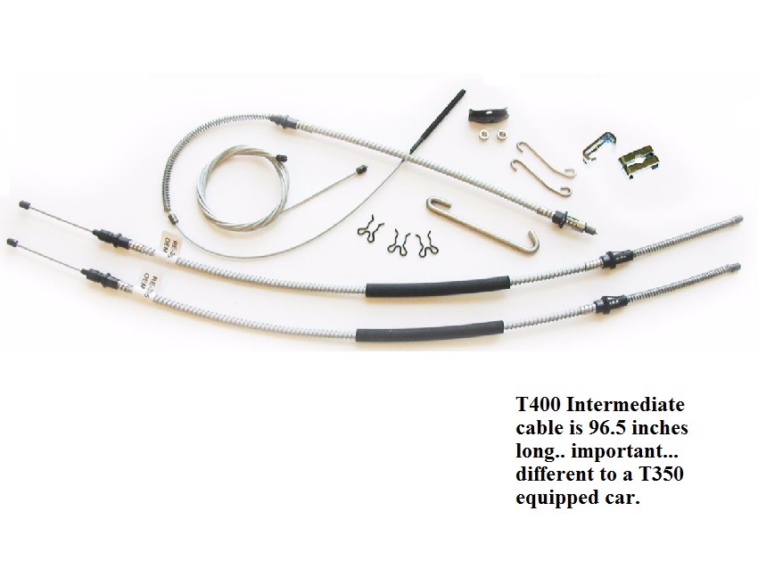 Handbrake Cable KIT: 68-72 Chevelle  (Choose - T350 T400 or Manual)