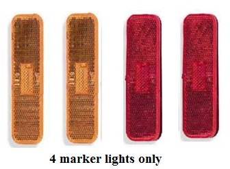 Side Marker lens set: 70-73 Camaro  Lamps ONLY