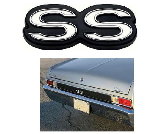 Emblem: Nova 68-72 "SS" on rear trim panel