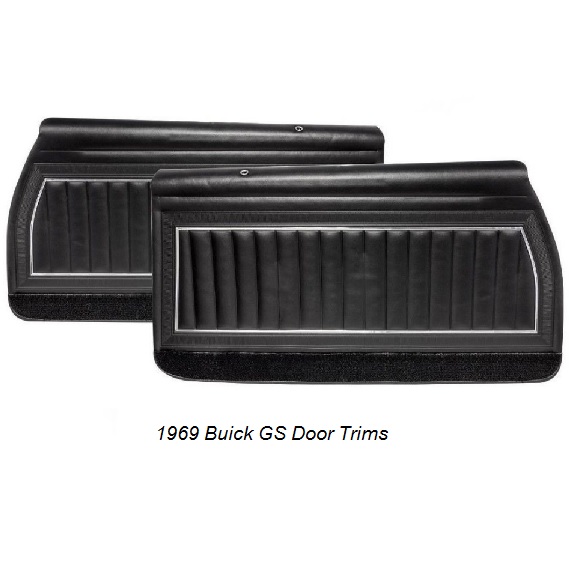 Door Trim: Buick GS Skylark 1969 Front 2 dr