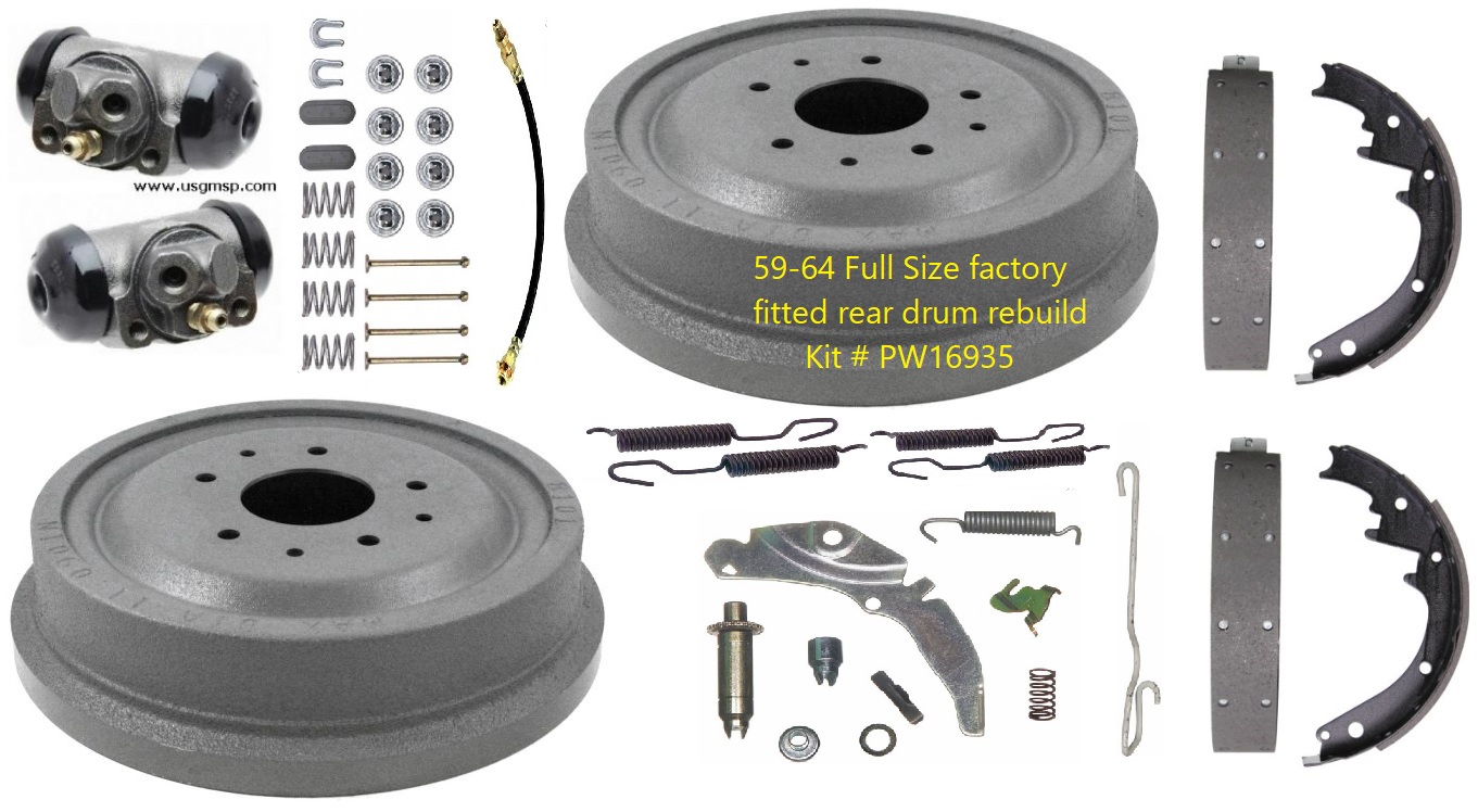 A Drum Brake Rear Rebuild Kit: 59-64 Kit 1.