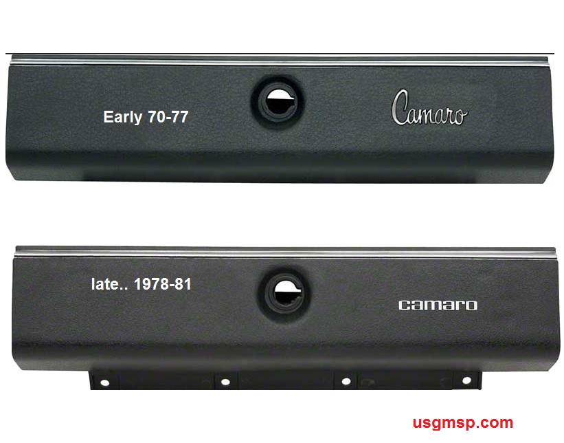 Glove Box lid: Camaro 70-77 & 78-81 early series