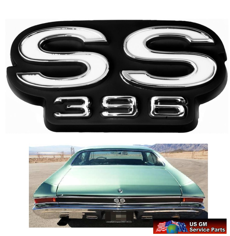 Emblem: "SS 396" Tail lamp Panel 68 Chevelle - El Camino