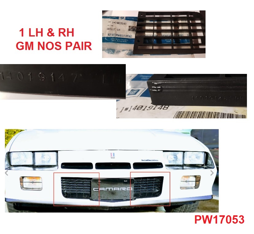 Grille: Camaro 82-84 GM NOS NEW PR LAST EVER