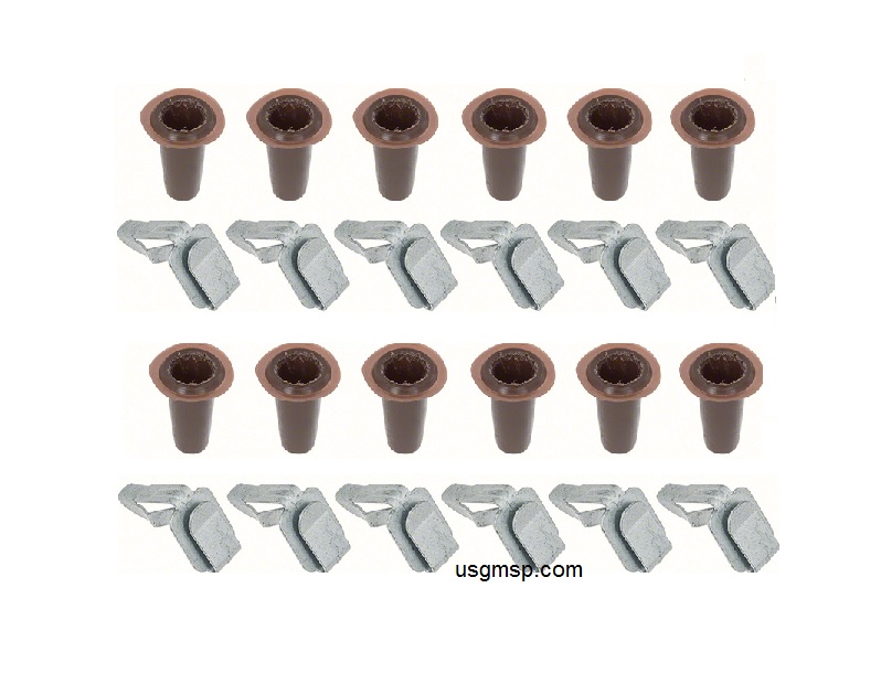 Clip Kit:  Door trim clip & Plug set: 66-81 GM (24)