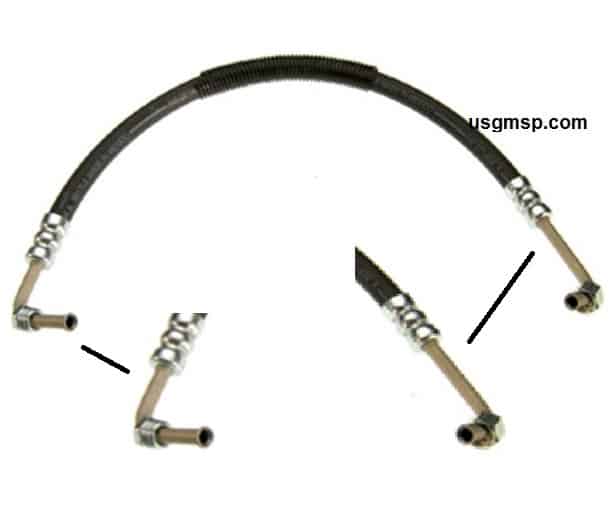 Power Steering Hose: 65-69 GM various (PRESSURE)