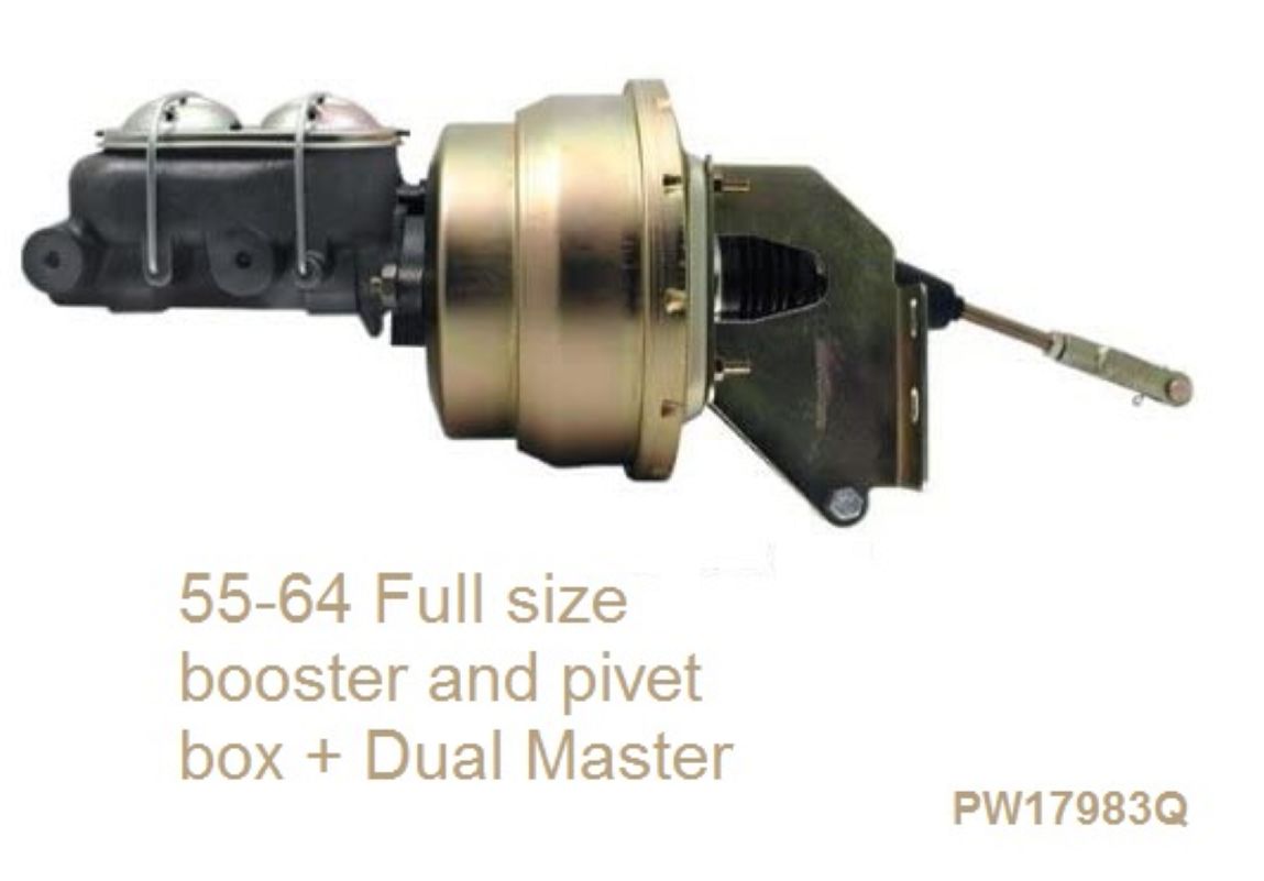 Brake Booster, Master & Pivot Box - 8" -55-64 Full  Size