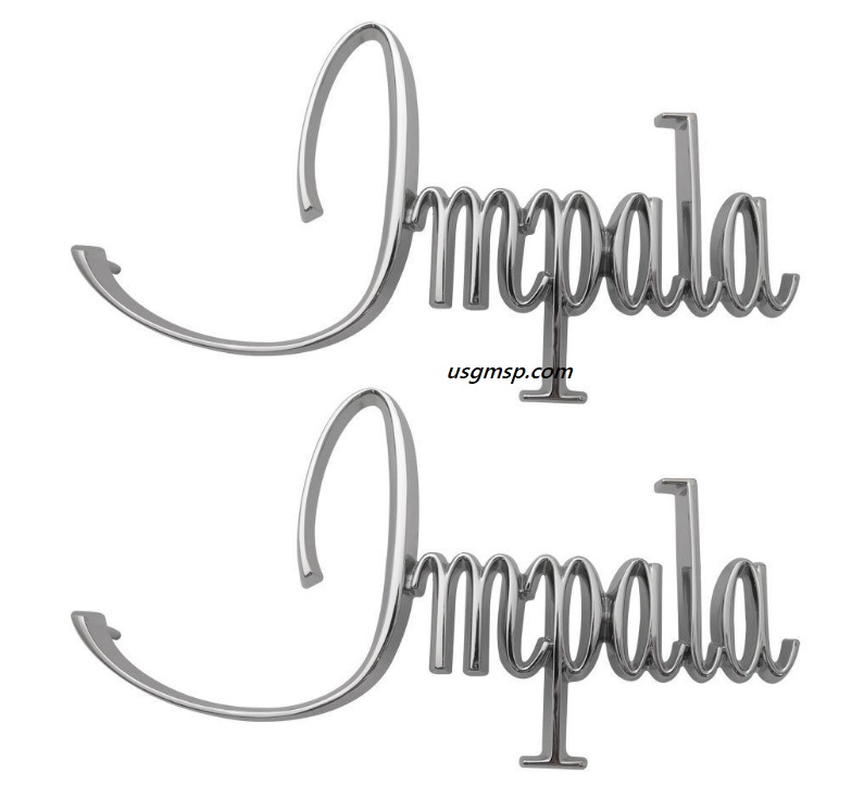 68 Impala  "IMPALA" fender emblem Set